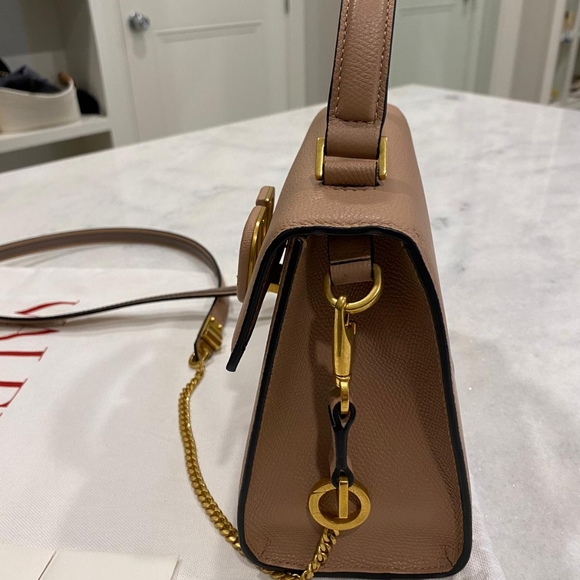 AUTHENTIC VALENTINO SMALL VSLING GRAINY CALFSKIN HANDBAG WORN TWICE. - Picture 3 of 5